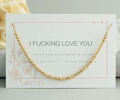 I F*cking Love You Morse Code Necklace