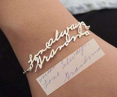 Your Actual Handwriting Bracelet