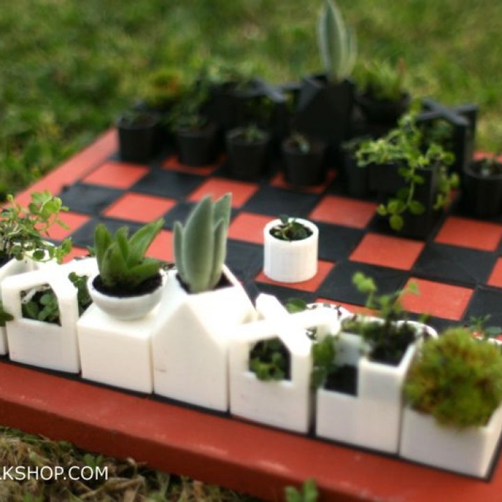 Micro Planter Chess Set