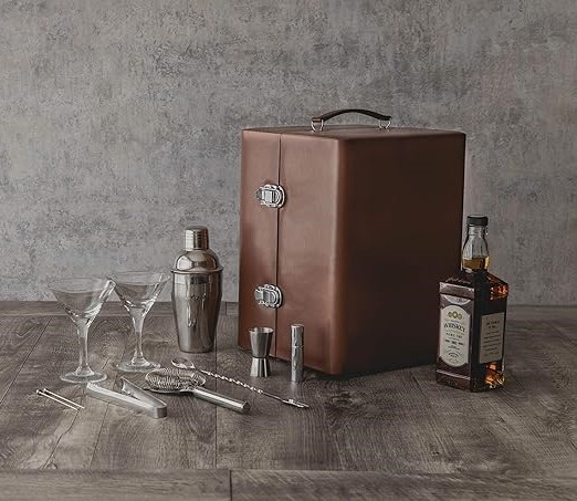 Leather Travel Bar