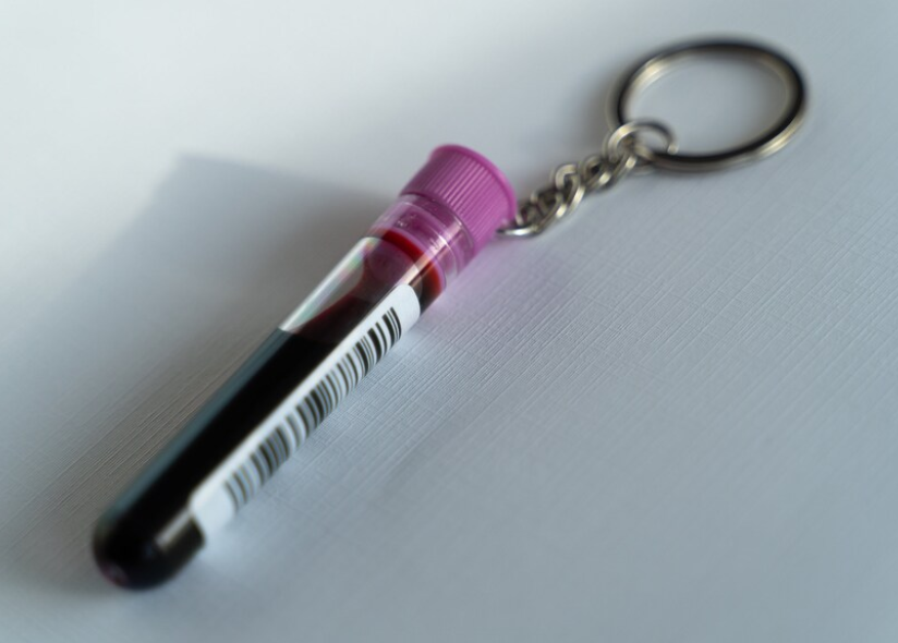 Blood Test Tube Keychain